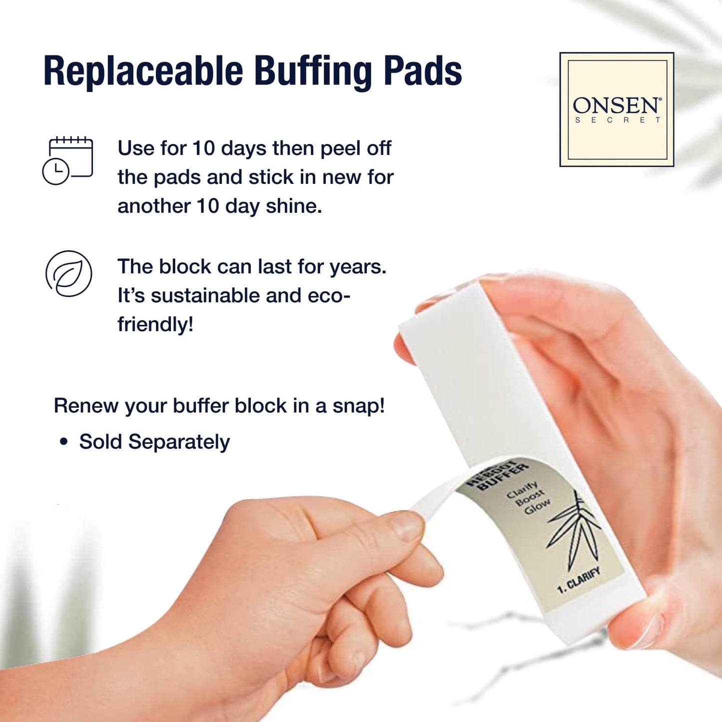 Professional Nail Buffer Block - 4-Way Buffing for Natural Shine & Healthy Nails | Includes 2 Extra Shine Pads - 3 Pack
