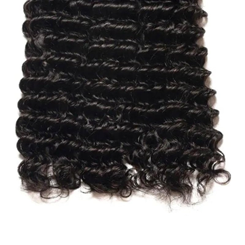 Loose Deep Wave Human Hair Bundles Natural Black Color Deep Wave Bundles Human Hair 12 14 16 Inch Double Weft Brazilian Virgin Remy Hair Extensions Loose Wave Bundle 300G
