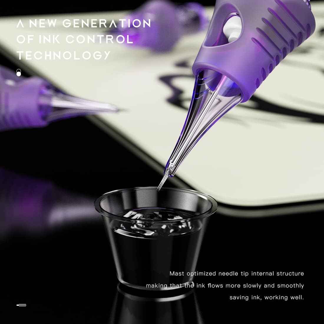 Mast Tattoo Cyber Tattoo Cartridges Needles Disposable Tattoo Needles Round Shader Super Bugpin 1205RS