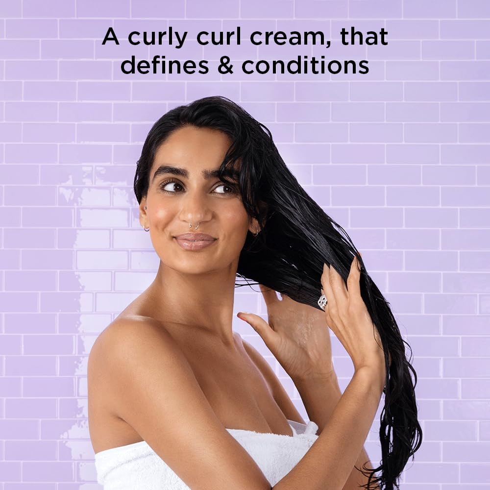 Noughty 97% Natural Wave Hello Curl Taming Cream, Sulfate Free, Vitamin Rich Smoothing Formula for Curly and Wavy Hair, with Sea Kelp and Mango Butter, Vegan Haircare 5fl.oz