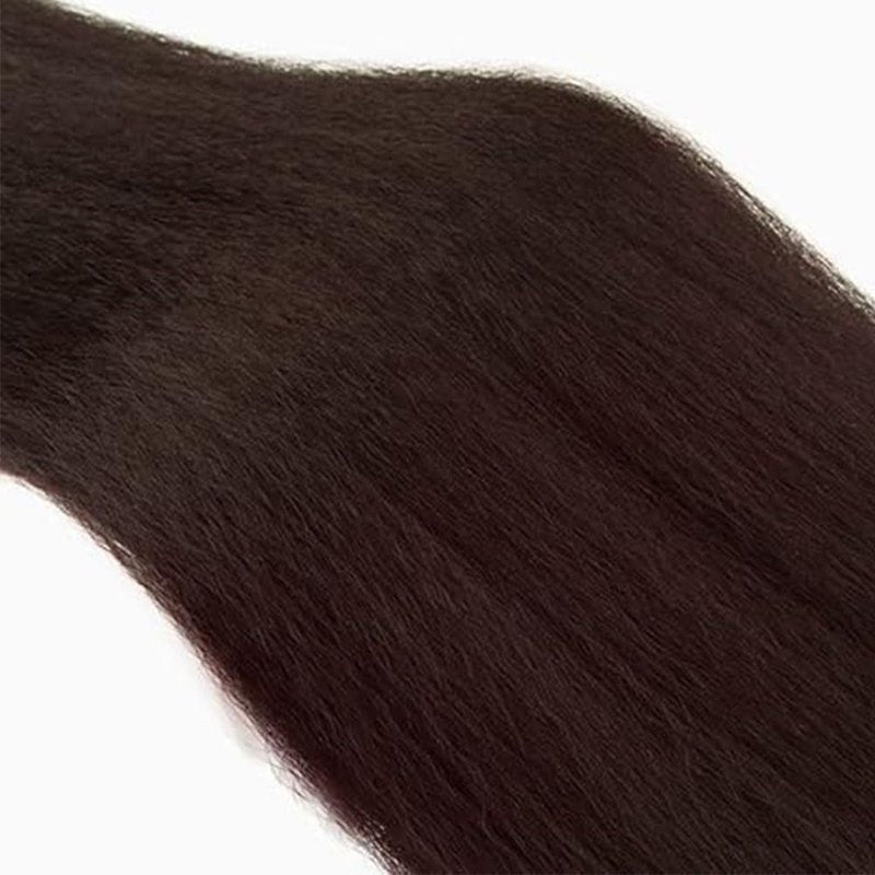 Lagalaga Color 4 Human Hair Bundles Chocolate Brown Yaki Wave 20 22 24 Inch #4 Dark Brown Bundles Human Hair Extension 12A Unprocessed Raw Brazilian Virgin Hair for Black Women