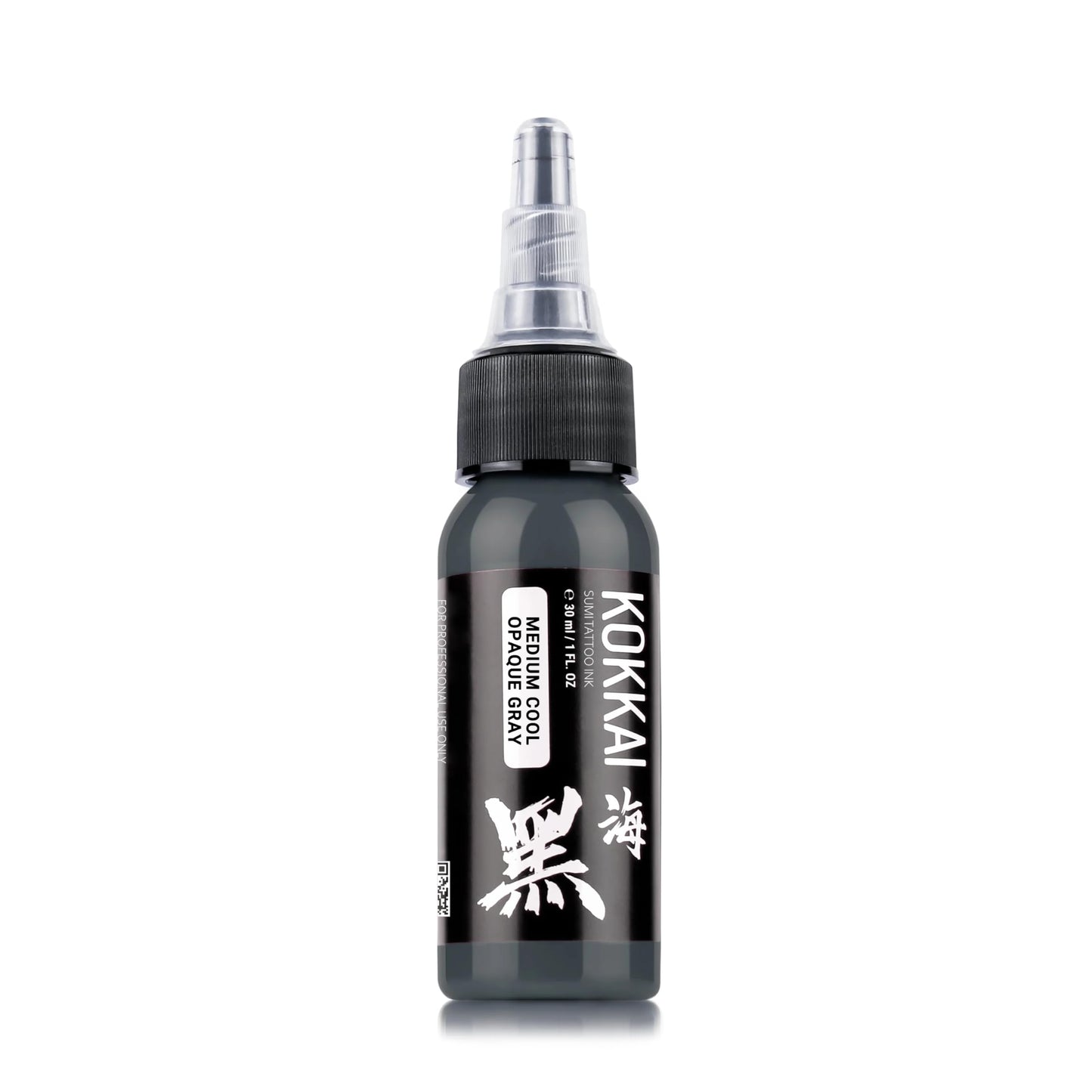 Kokkai Sumi Cool Opaque Gray Tattoo Ink Set, Premium Quality, Precision Medium Viscosity, Rich Hue, Quick Healing, Acrylic-Free, Water-Based, Ready-to-Use Ink for Precision Tattooing (Set of 5, 1 oz)