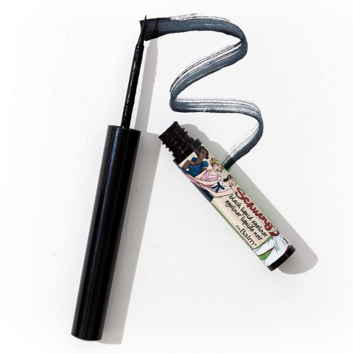 theBalm Liquid Eyeliner - Black Matte Finish for Bold Eyes | 0.05 Fl Oz