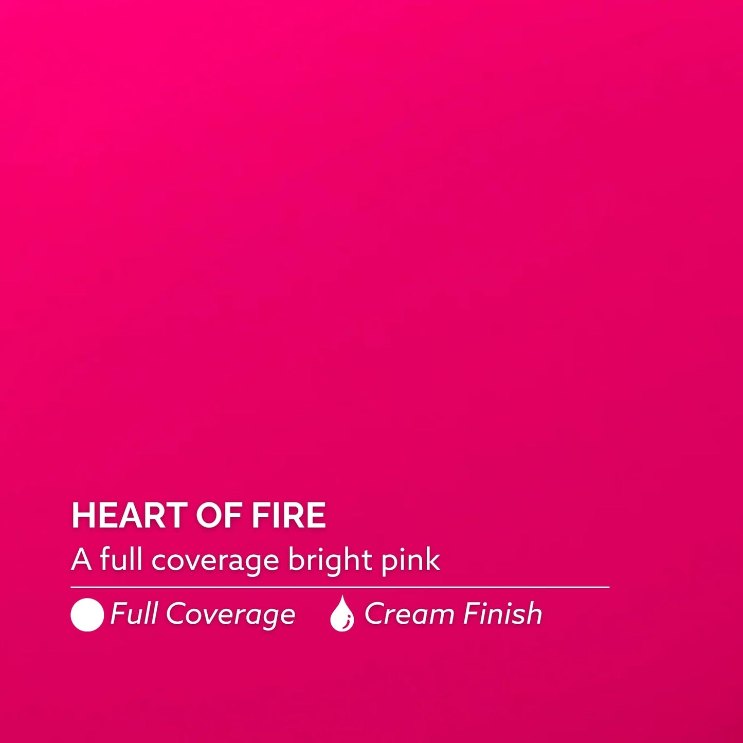 Dazzle Dry Nail Lacquer (Step 3) - Heart of Fire - A full coverage bright pink. Full coverage cream. (0.5 fl oz)