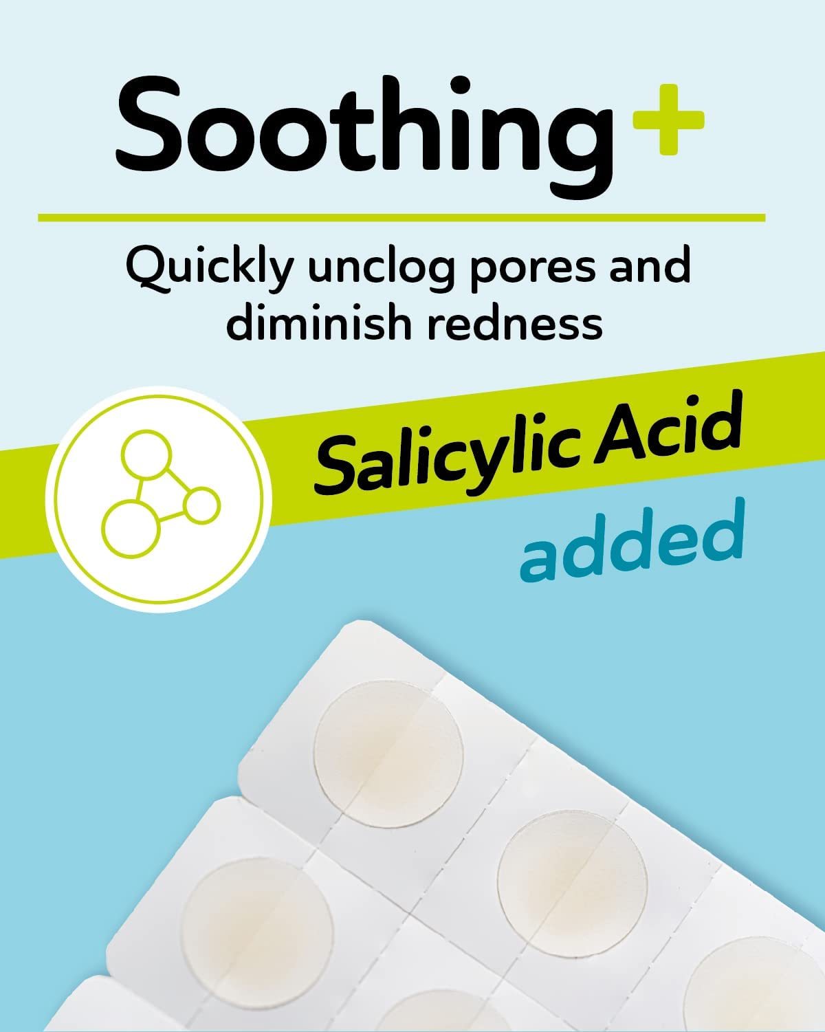 DERMA ANGEL Invisible Salicylic Acid Pimple Patches for Face - Redness Reducing Hydrocolloid Acne Patches, Clear Pimple & Zit Patches for Blind Pimples - 96 Count 2 Sizes Soothing Plus (Clear Patch)