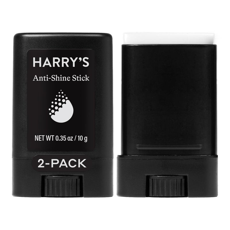 Harry's Anti-Shine Stick for Oily Skin - (2 Pack) 0.35 oz - Controls and Absorbs Oil on Face for Matte Finish - Facial Skin Care for Men
