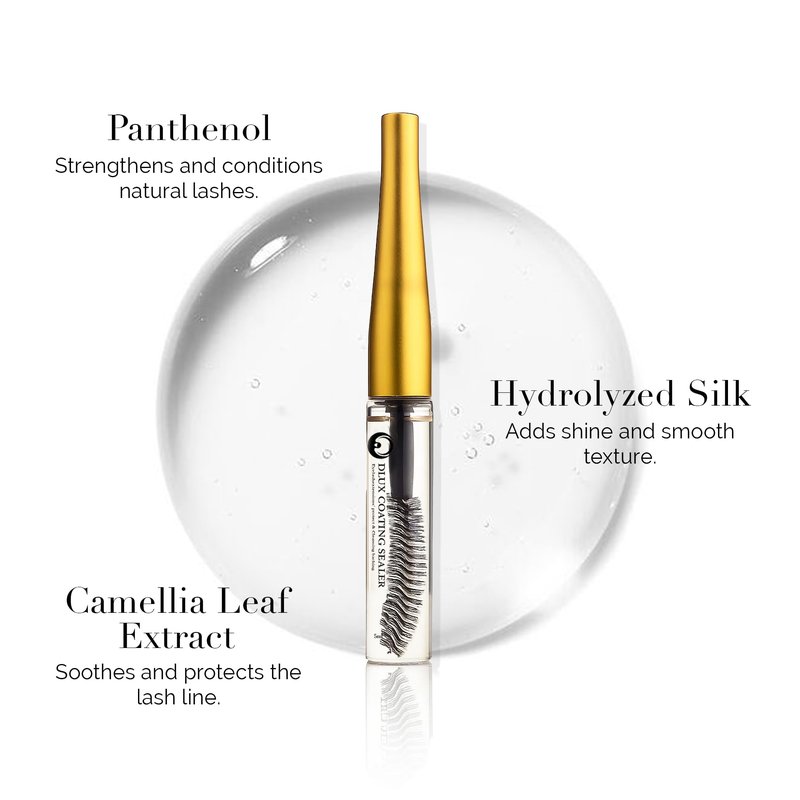 Dlux Professional Lash Sealant for Eyelash Extensions - Lash Sealer For Cluster Lashes DIY Lash Extension Coating Long Lasting 2 Weeks Lash Seal, Lash Tech Gifts for Women