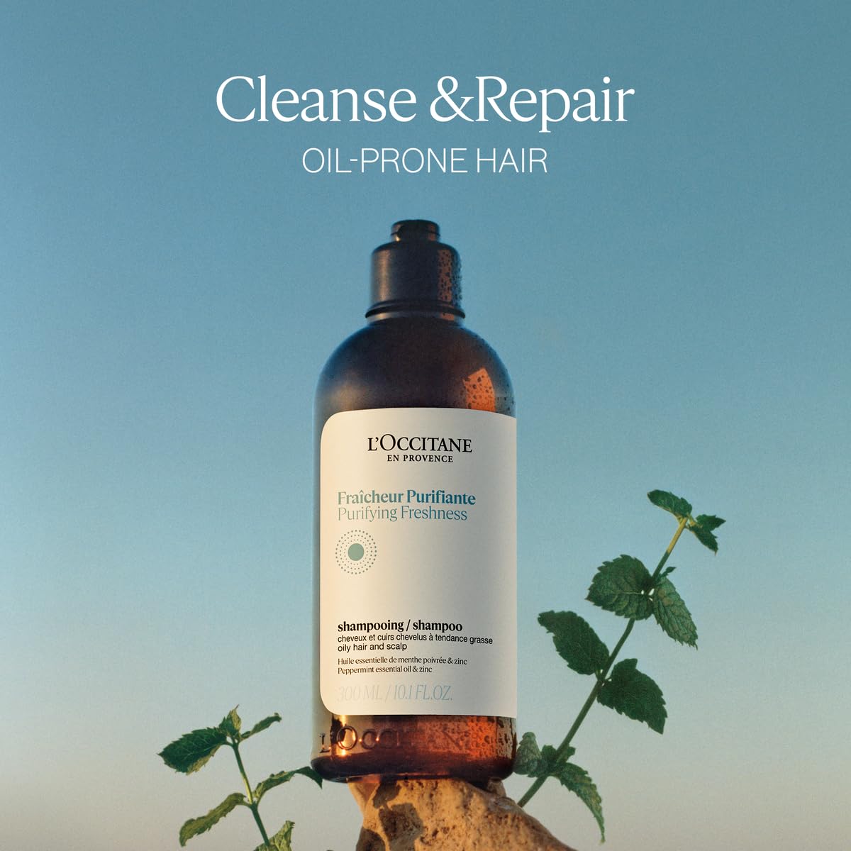 L'Occitane Formulated without Silicone Aromachologie Revitalizing Fresh Shampoo Refill Enriched with 5 Essential Oils 16.90 fl oz