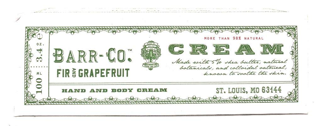 Barr Co Fir & Grapefruit Hand and Body Cream