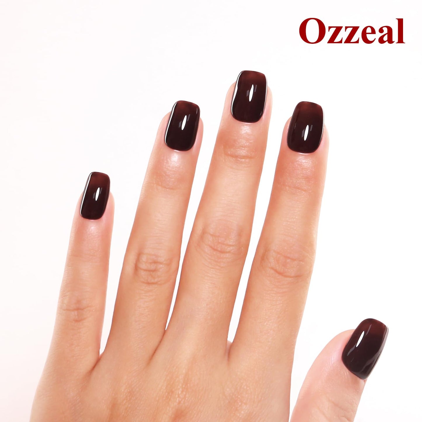Gel Polish, 0.5 Fl Oz Deep Cherry Brown Gel Polish Autumn Winter Soak Off LED UV Nail Gel Polish Art Starter Manicure Salon DIY Gel Polish