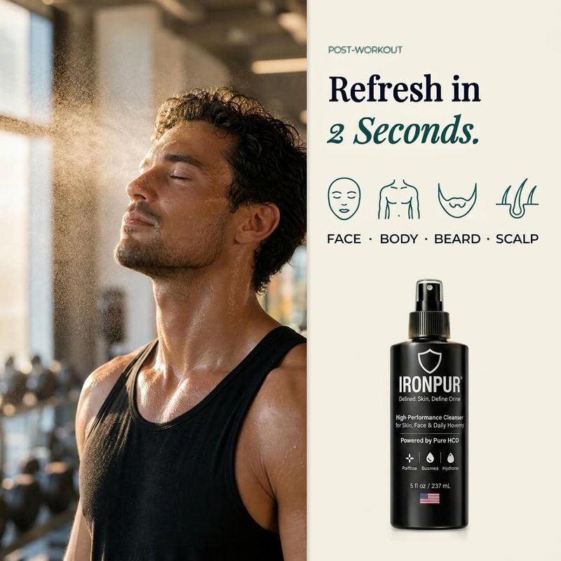 Hypochlorous Acid Spray (HOCl) – Facial Mist & Skin Cleanser for Face & Body – Daily Spray for Sensitive, Irritated Skin – Helps Calm Redness & Neutralize Odor – Alcohol & Fragrance-Free – 8 oz