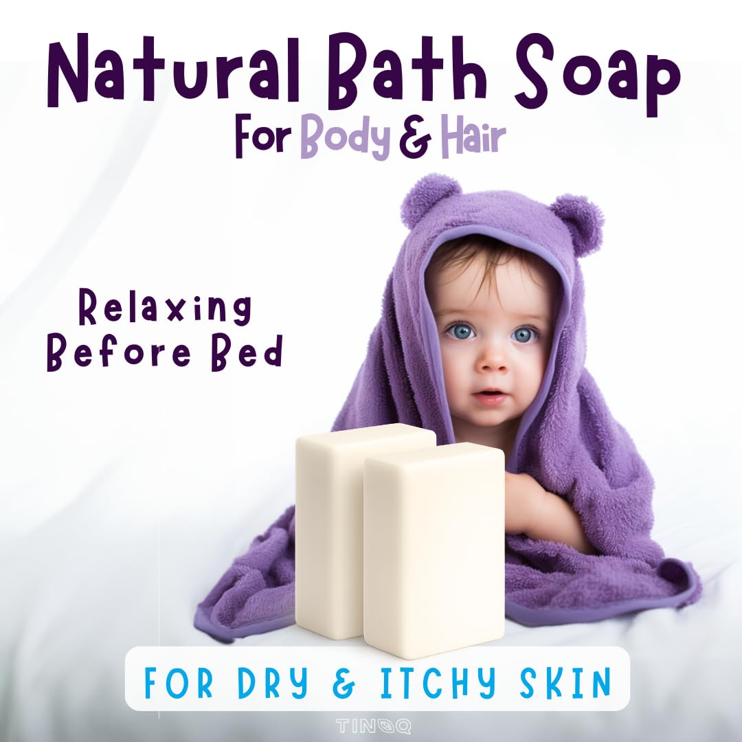 Natural Baby Soap Bar for Sensitive Skin - Organic Lavender | Vegan, 2 Bars