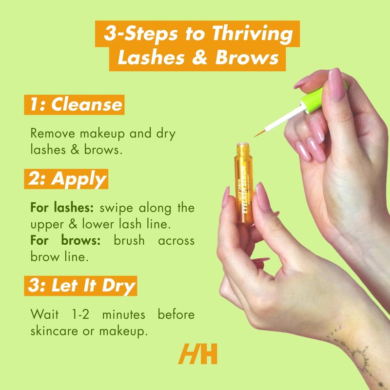 Vegan Lash & Brow Serum - 100% Natural Rosemary & Pumpkin Seed Oil for Fuller, Thicker Eyelashes & Eyebrows | Gentle, Nourishing Formula