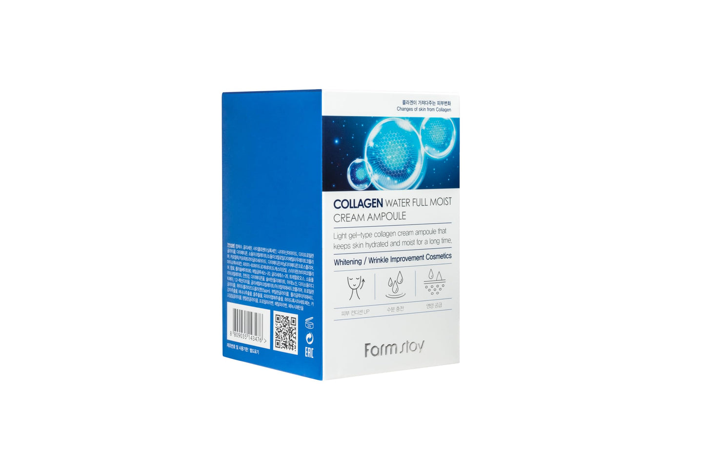 FARMSTAY Collagen Water Full Moist Cream Ampoule - High-moisture cream and high-nutrition ampoule, Face Serum, Moisturizer, Firming, Hydrating, Wrinkle Care, K-Beauty