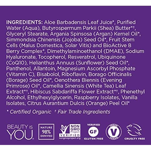 Andalou Naturals Hyaluronic DMAE Lift and Firm Cream, 1.7 Ounce (Pack of 2)
