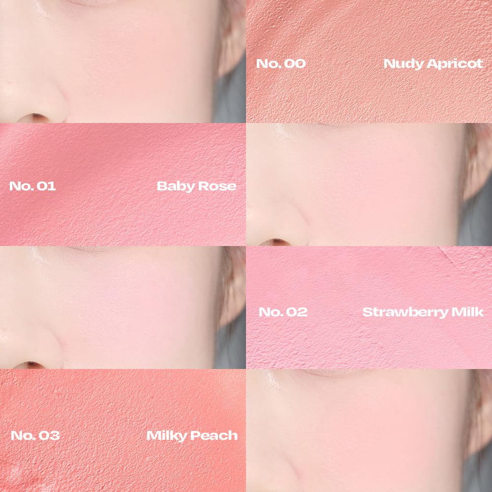 Balmy Cream Cheek | Lightweight Cloud-Touch Cheek Color | Buildable, Long-Wear Cream Blush with a Soft Matte Finish for Natural & Bold Looks | 2.5 g (No.5 Tender Rose)