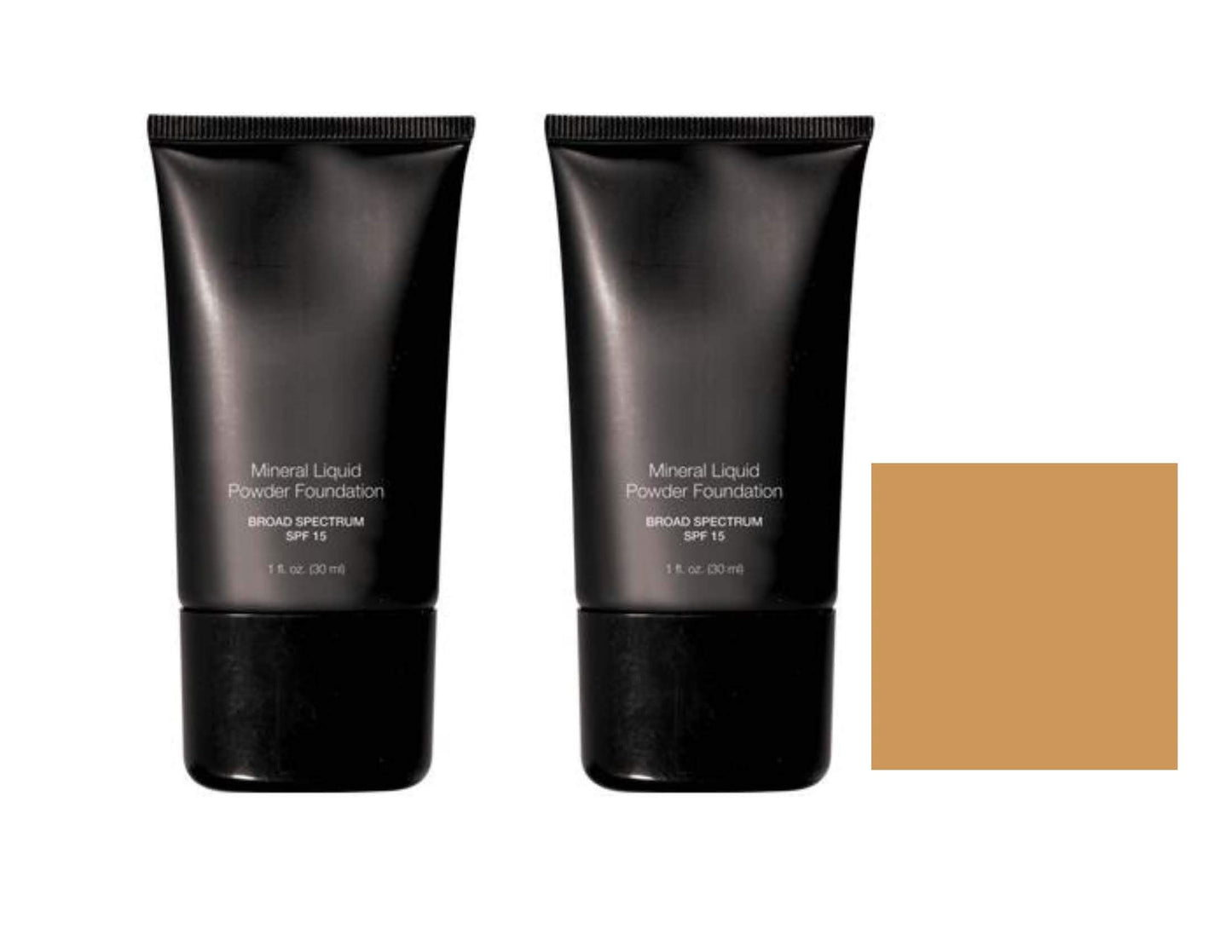 Beauty Deals Mineral Liquid Powder Foundation Broad Spectrum SPF 15 Pack of 2 (Nude Beige)