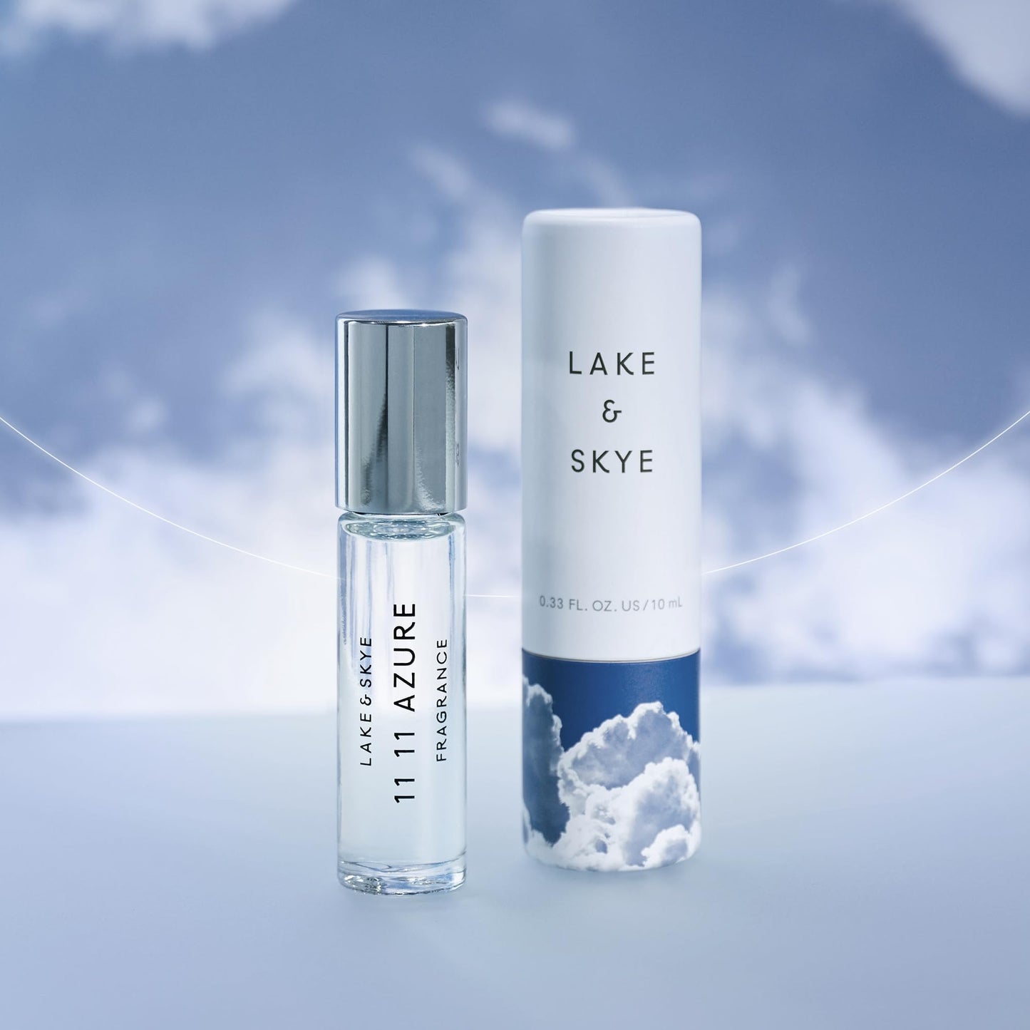 Lake & Skye 11 11 Azure Fragrance Oil Rollerball Perfume, Unisex Aquatic Floral & Skin Musk Scent with Water Accord & Bergamot, 0.33 fl oz (10 ml)