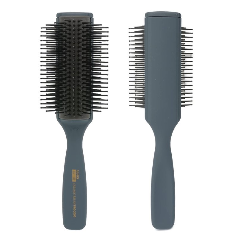 Vess Professional Hair Blow Brush Pro-2000 Ceramic 9 rows Wide Type-English Instruction Manual-Made in Japan