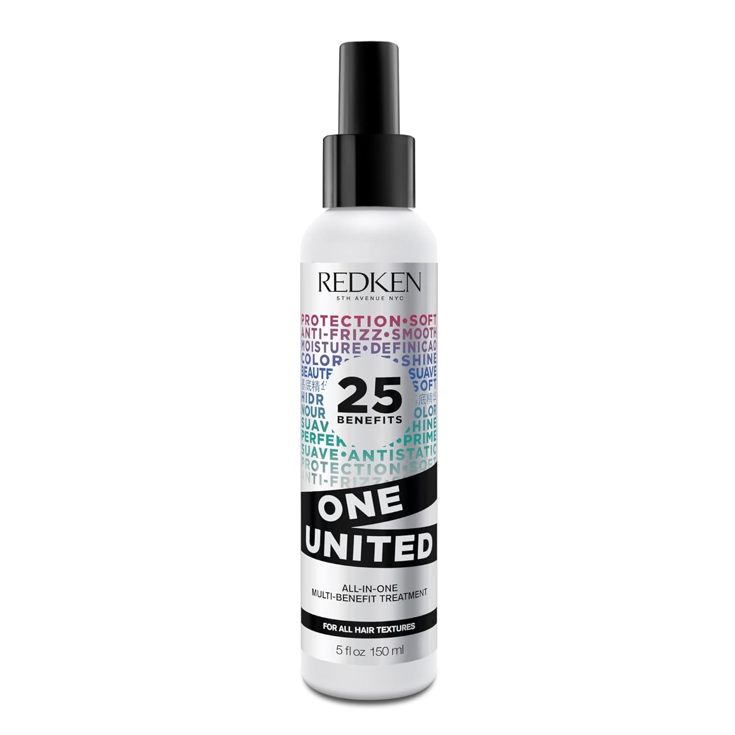 Redken One United Leave-In Conditioner - Multi-Benefit Hair Treatment, Heat Protectant & Detangler Spray | Paraben-Free
