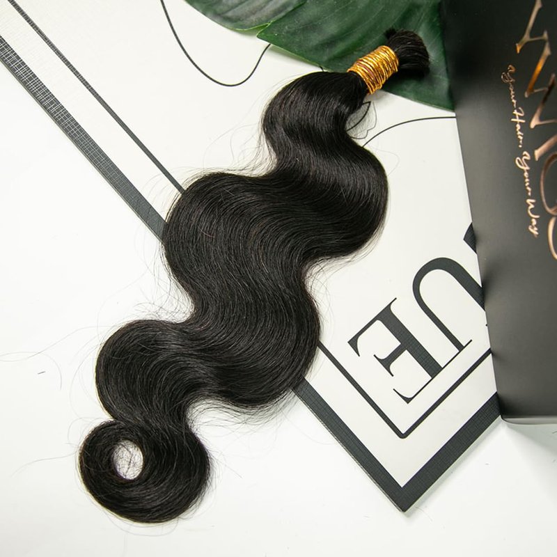 YWIGS Body Wave Human Braiding Hair for Boho Braids 50G No Weft Virgin Human Hair Bulk Human Hair for Braiding 18inch