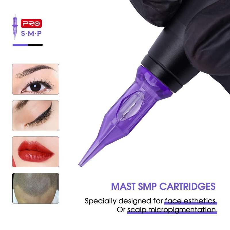 Mast Tattoo 50Pcs Pro Tattoo Cartridge Needles Assorted Mixed Size Round Liner Shader Magnum 3RL 7RL 7RS 9RM 9M with Membrane Disposable Tattoo Needles