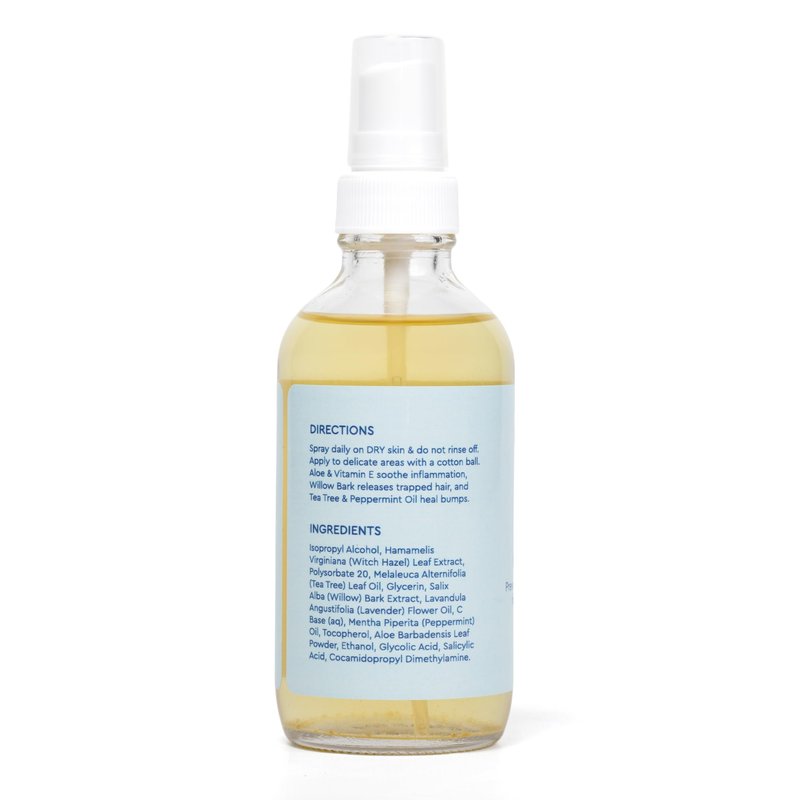LOLLYBAT Ingrown Hair Treatment Spray 4 oz | Prevent &Treat Razor Burn, Ingrown Hairs, Hair Bumps, Bikini Bumps | Post-Wax Exfoliant for Women, Men & Teens | Natural Ingredients | Made in USA
