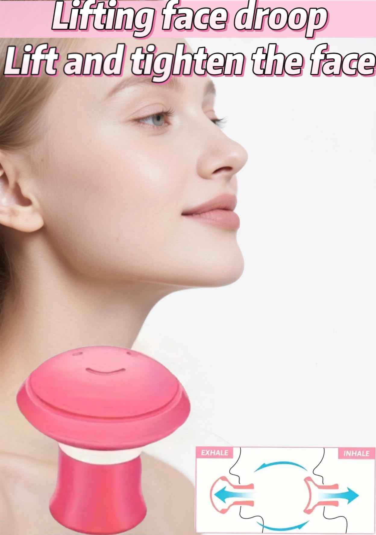 Jaw Exerciser,Double Chin Reducer,Facial Yoga for Skin Tighten Firm,Face Exerciser& Jawline Shaper, Jaw Trainer,Facial and Neck Exercise for Women and Men,Double Chin Breathing Exercise Device (Three)