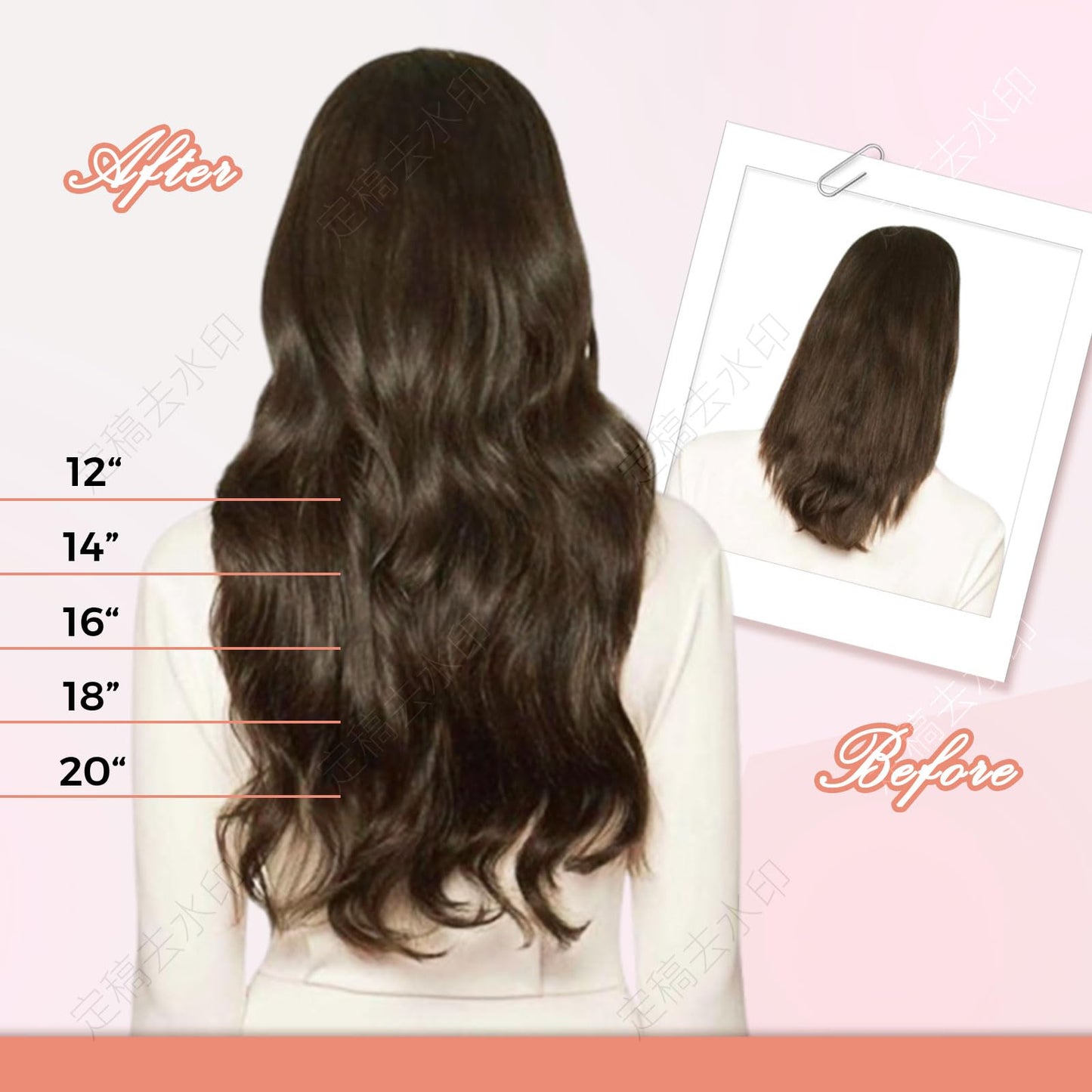 MEI YUAN LIN Tape in Hair Extensions Real Human Hair Chocolate Brown 18Inch invisible tape in hair extensions 50g 20pcs PU Skin Weft