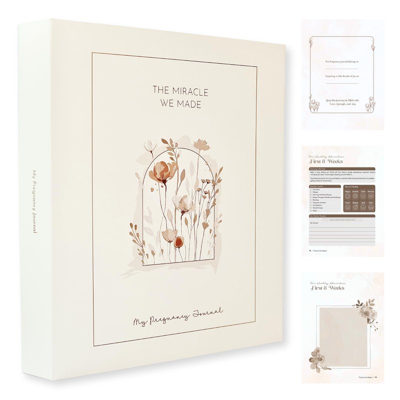 Pregnancy Journal for Moms-to-be: A Keepsake Memory Book and Tracker for Expecting Women, Organized Diary and Album to Record Baby and Moms Journey, Growing Milestones, and First Moments, 118 Pages