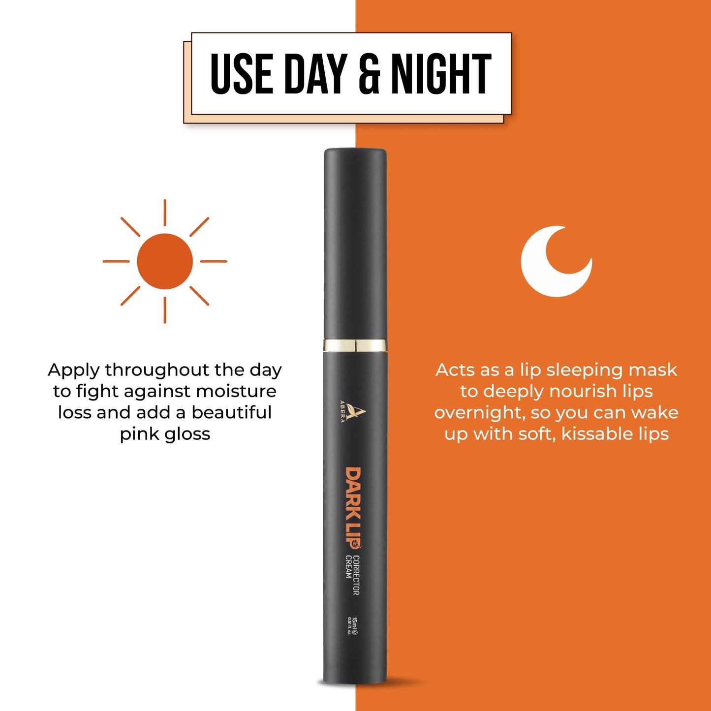 ABERA Dark Lips Corrector Cream, Lip Lightening For Dark Lips For Men & Women, Fordyce Spot Remover, Moisturizing Lip Plumper with Shea Butter