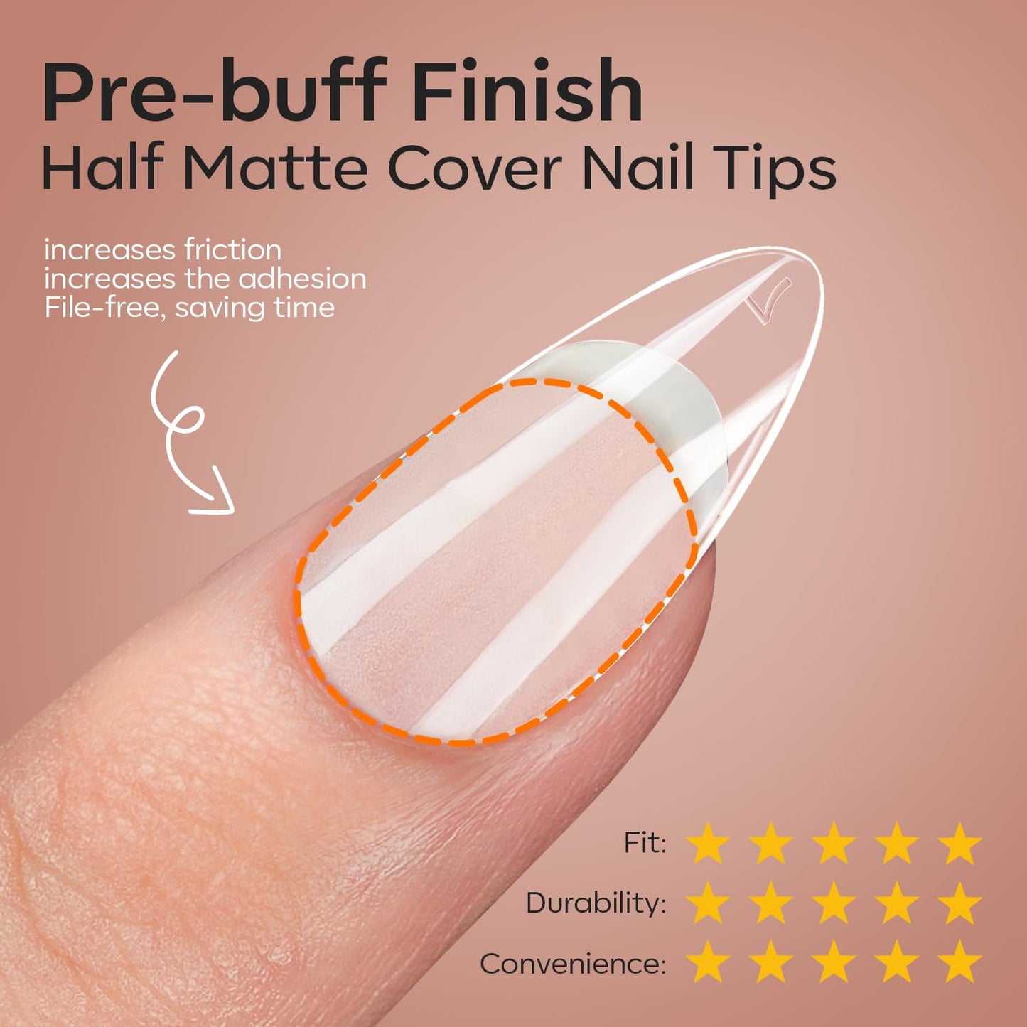 modelones X Nail Gel Kit Short Almond, 9-in-One Nail Glue UV Light