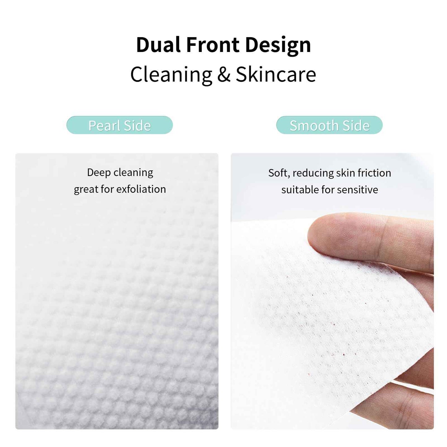 Face Towels Disposable 100% Cotton Biodegradable Facial Cleansing Cloths Extra Thick and Soft for Sensitive Skin, Lint-Free, Super Absorbent, Makeup Remover Dry Wipes for Face Cleansing