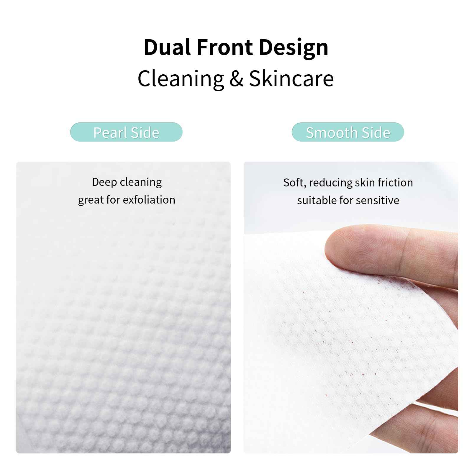 Face Towels Disposable 100% Cotton Biodegradable Facial Cleansing Cloths Extra Thick and Soft for Sensitive Skin, Lint-Free, Super Absorbent, Makeup Remover Dry Wipes for Face Cleansing