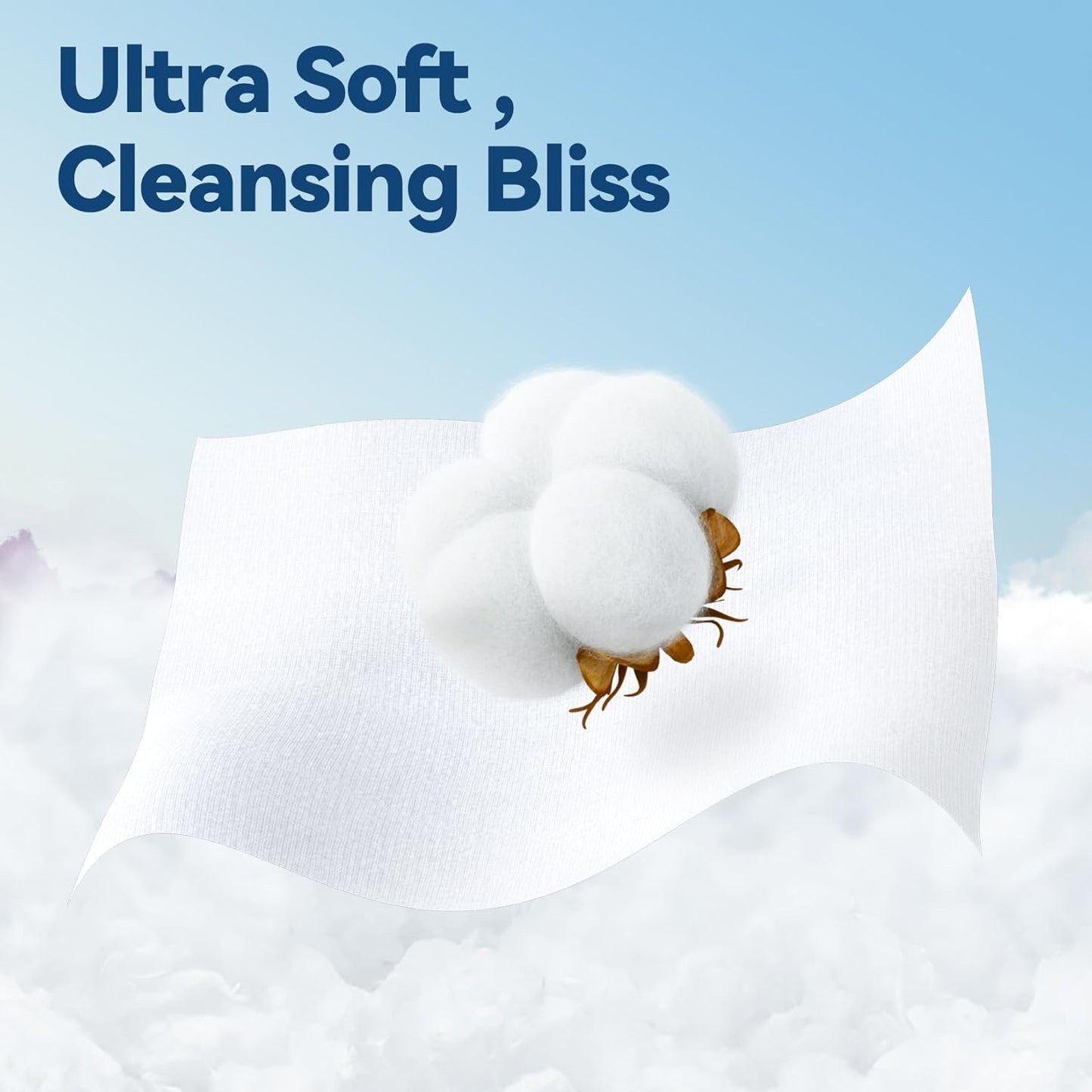 Soft Face Towels - 100% Biobased Facial Towelettes for Sensitive Skin | Unscented, OEKO-TEX Certified, 300 Count (Pack of 3)