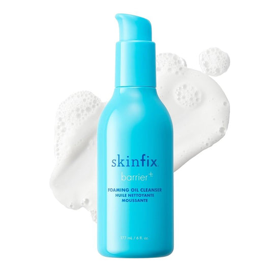 Skinfix Foaming Oil Cleanser for Face - 6 oz - Rich Gel-to-Foam Formula to Hydrate & Soothe Dry, Sensitive Skin - Fragrance Free, Vegan, Cruelty Free