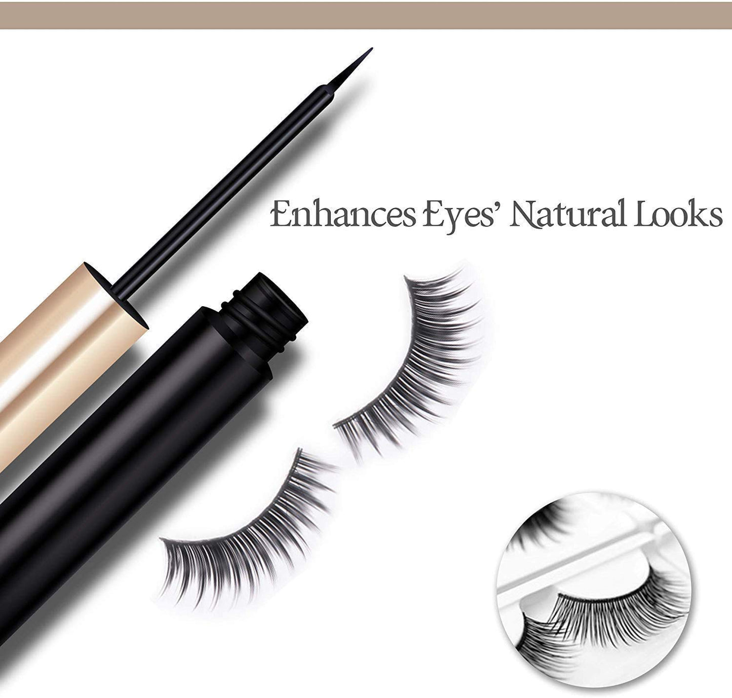 Magnetic Eyelashes With Eyeliner Kit 3D different Lengths & different Style Magnetic Eyelashes False Lashes Natural Look - No Glue Needed (5-Pairs With 2-Eyeliner)