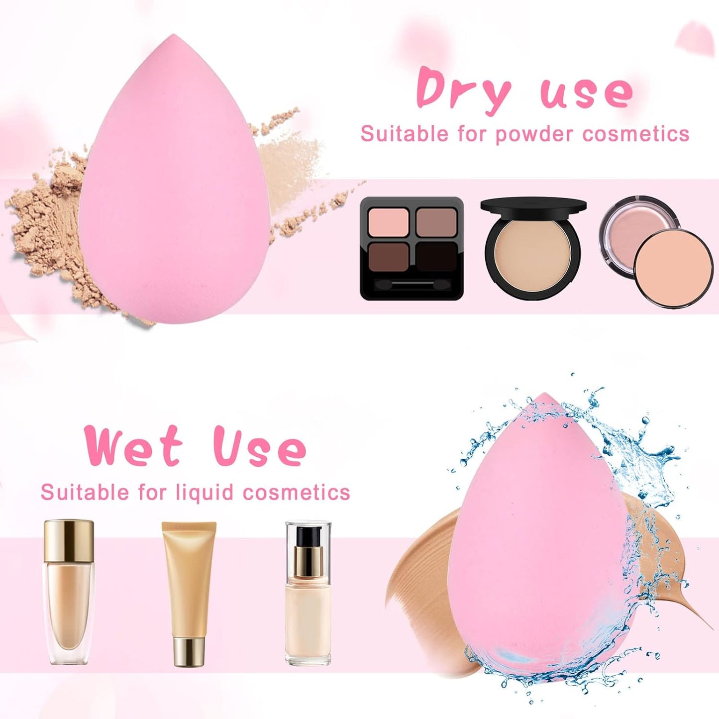 Mini Makeup Sponges - 40Pcs Multi-Colored Super Soft Facial Beauty Tools for Foundation & Liquid Application