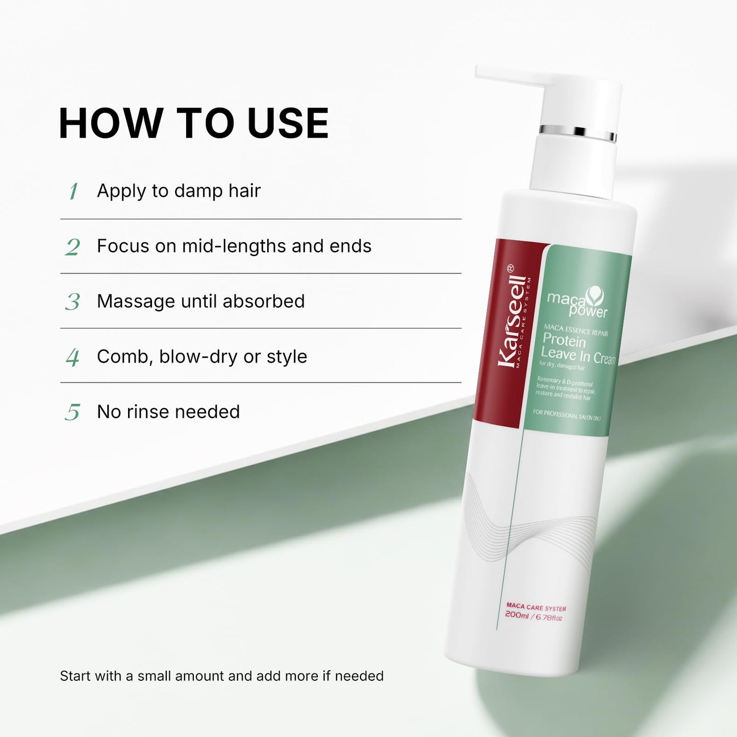 Karseell Repair Protein Cream Leave-In Conditioner Hair Treatment Organic Protein Cream for Dry Damaged Hair