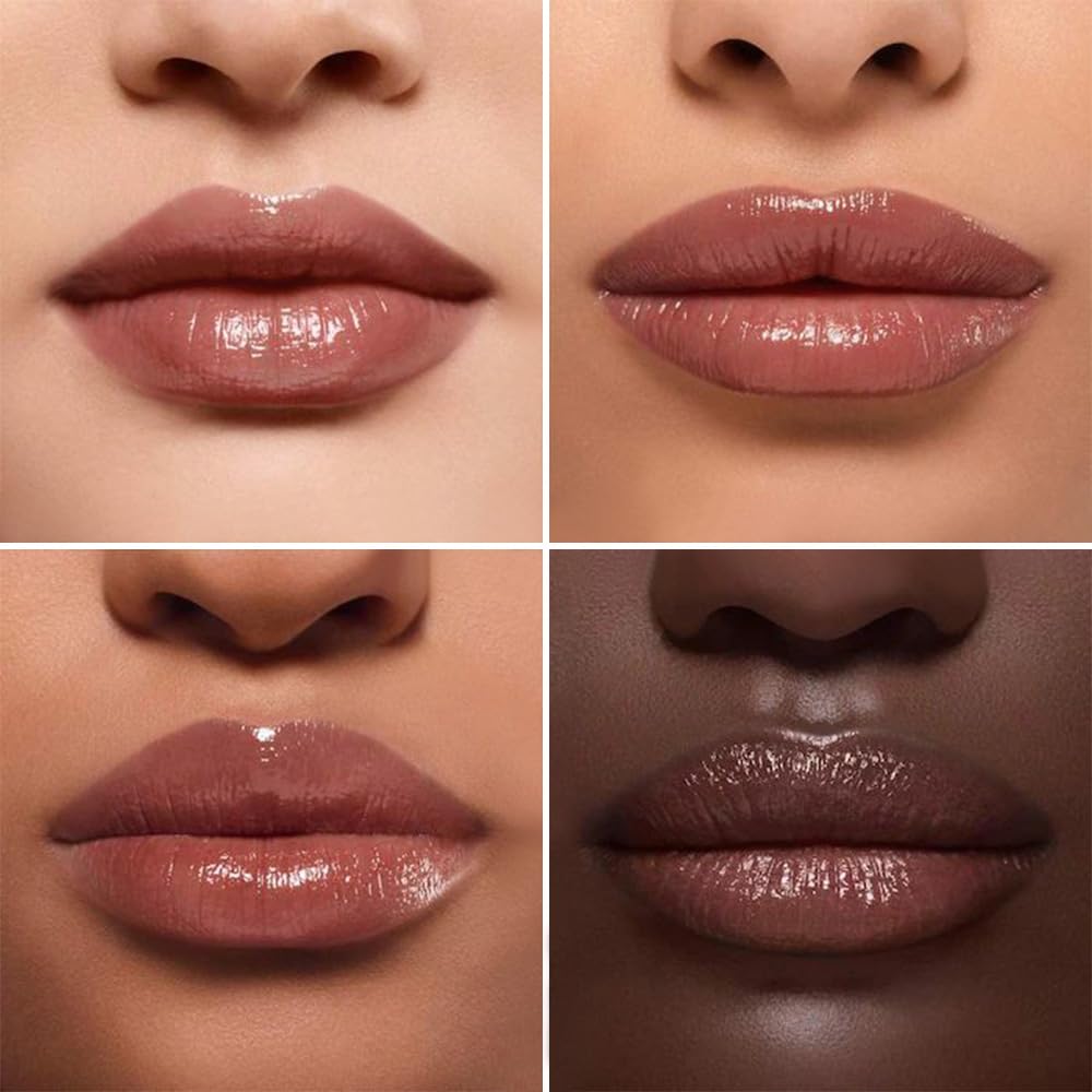 Honey Butter Lipstick Tinted Lip Balm, Shine Moisturizing Plumper Lipstick for Women, Natural Nourishing Hydrating Lip Gloss Stain for Dry Lips, Lightweight Lip Liner Care Makeup, Vegan - 2Pc Black