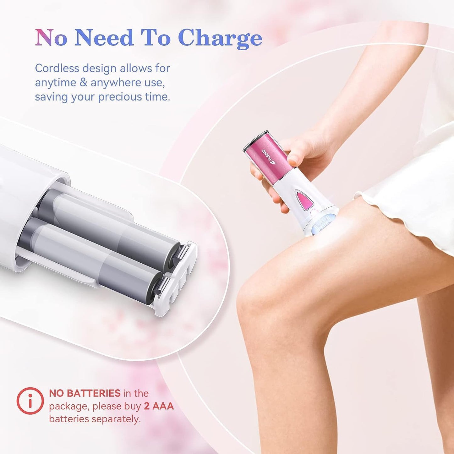 Mini Epilator - Facial Hair Remover for Women | Portable Electric Shaver with 9 Tweezers & LED Light for Precision