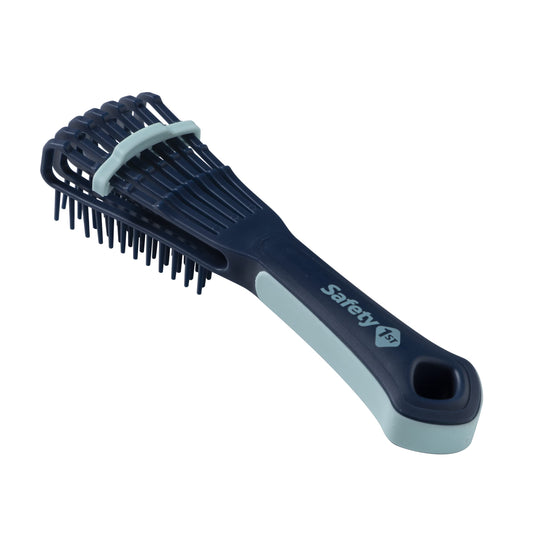 Safety 1st Universal Locks Detangling Brush, Slide adjusts Width of bristles to Gently Brush All Hair Types, from Long and Thin to Thick and Curly, Blue
