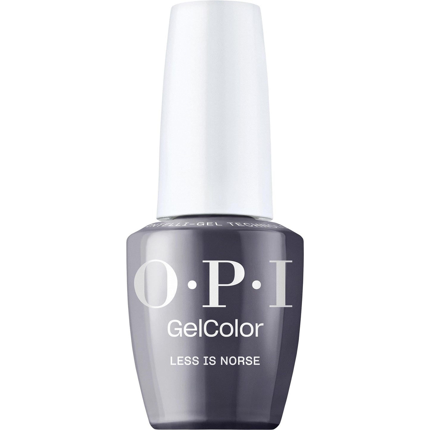 OPI GelColor Less is Norse | Opaque Dark Cool Gray Blue Crème LED Cure Gel Nail Polish | Salon-Quality Shine, Long-Lasting Wear | Vegan & HEMA Free | 0.5 Fl Oz