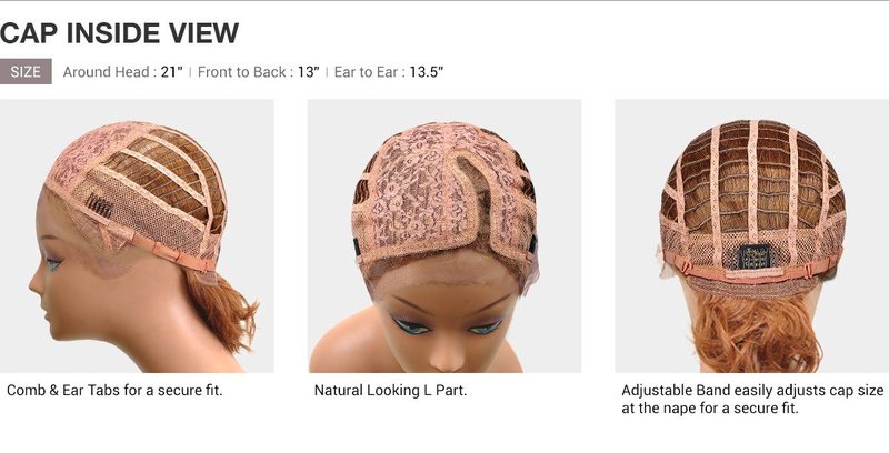 Outre L-Part Lace Front Wig NEESHA - Synthetic Hair, Color 1B Off Black | Natural Look & Feel
