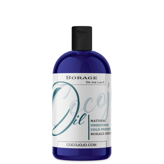 Dr Joe Lab Borage Seed Oil - Pure Cold Pressed Non-GMO High GLA PA & Hexane-Free Carrier Oil for Skin Hair Nails Body Beard Face 16 oz - All Skin Types - Packaging May Vary
