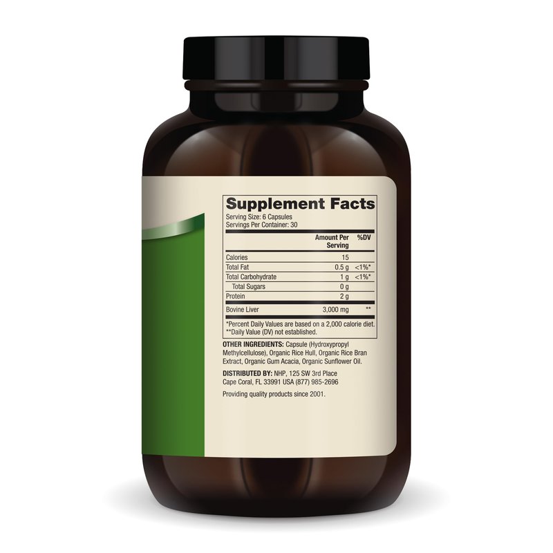 Dr. Mercola Grass Fed Beef Liver - Nutrient-Dense Organ Supplement - Freeze-Dried & Minimally Processed - 3000 mg - Non-GMO - Gluten-Free - 180 Capsules