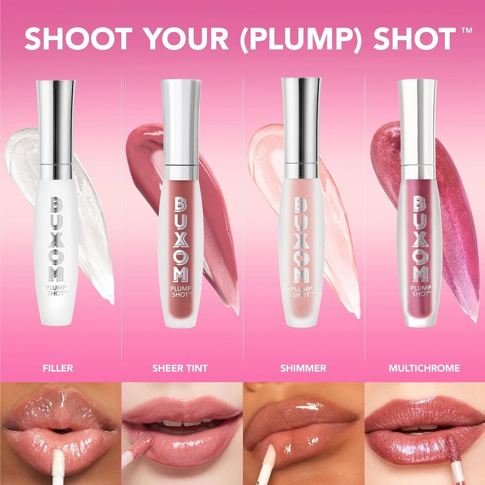 Buxom Plump Shot Peptides Lip Serum, Celestial Nude