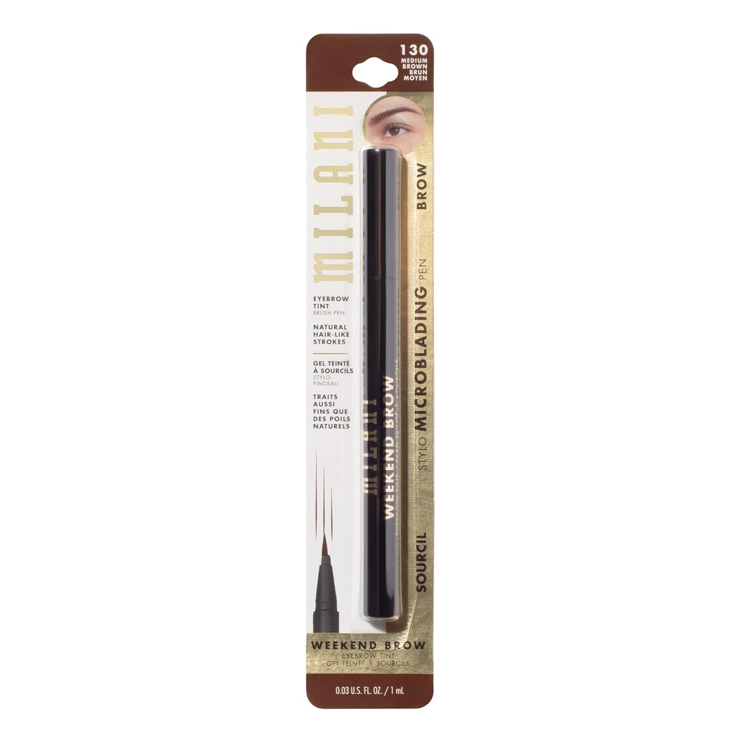 Milani Eyebrow Tint - Long-Lasting Weekend Brow Color | 140 Espresso Shade