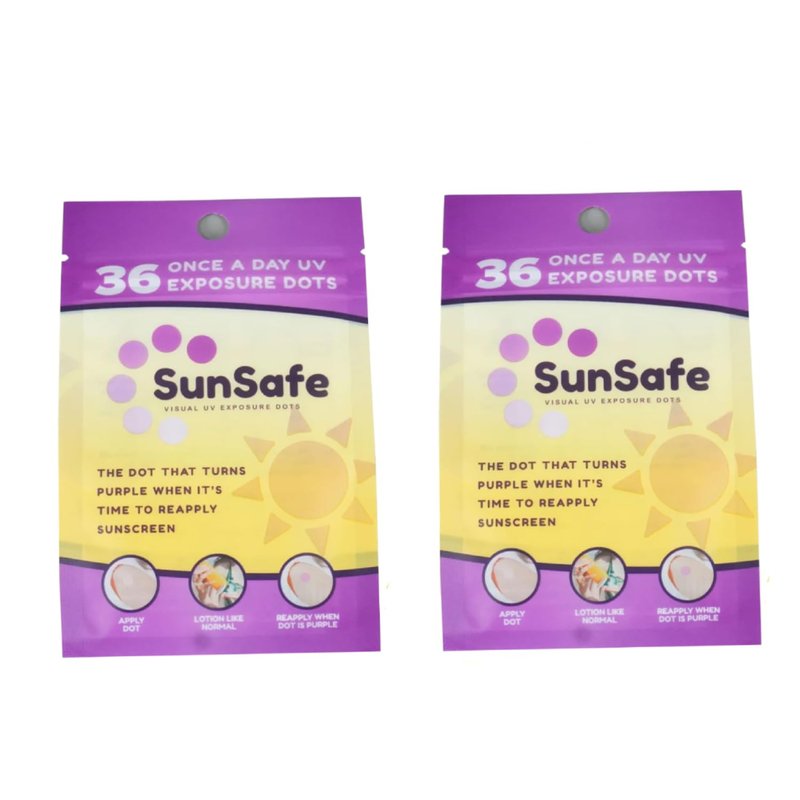 Sun Safe UV Dots - SPF 30 Water-Resistant Sunblock Stickers for Skin Protection | 2-Pack for Beach Days & Outdoor Fun