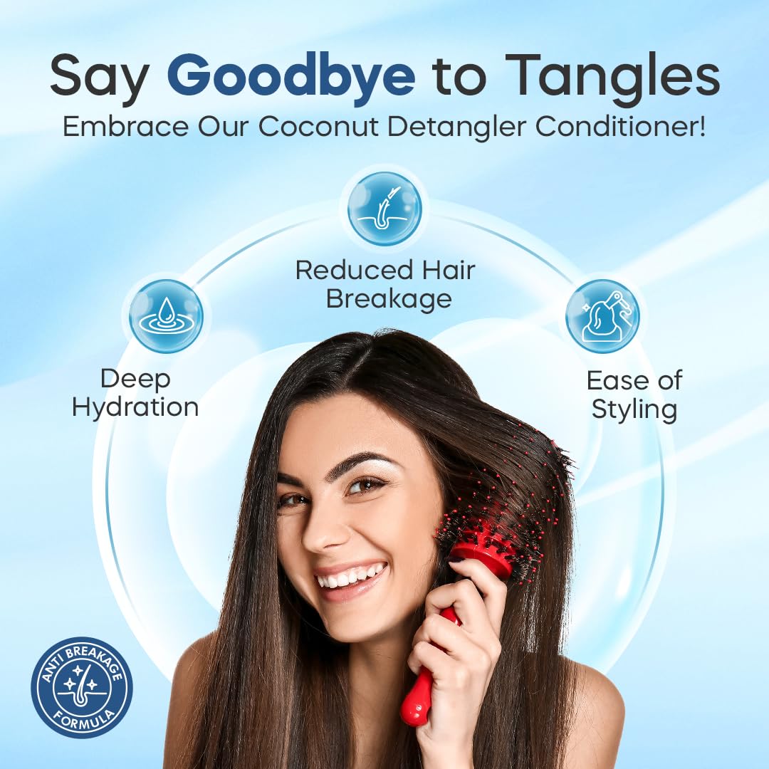 Coconut Detangler Conditioner Gallon - Salon-Grade Hair Conditioner for Dry Hair- Coconut Conditioner with Natural Ingredients to Hydrate & Nourish- Hydrating Conditioner for Silky, Shiny Hair- 128 Oz
